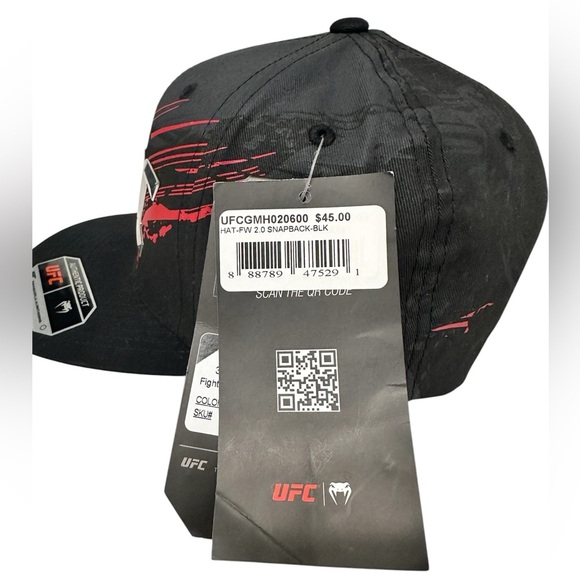 UFC Venum Authentic Fight Week 2.0 Unisex Hat Black Red Silver NWT $45 - Picture 5 of 10